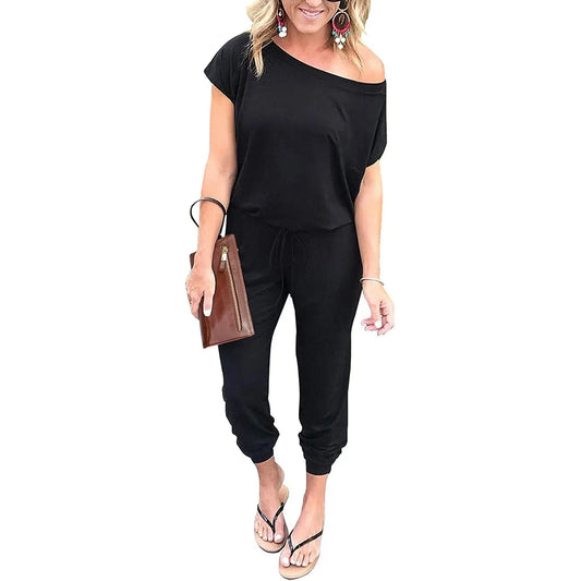 Off-Shoulder Plus Size Jumpsuit