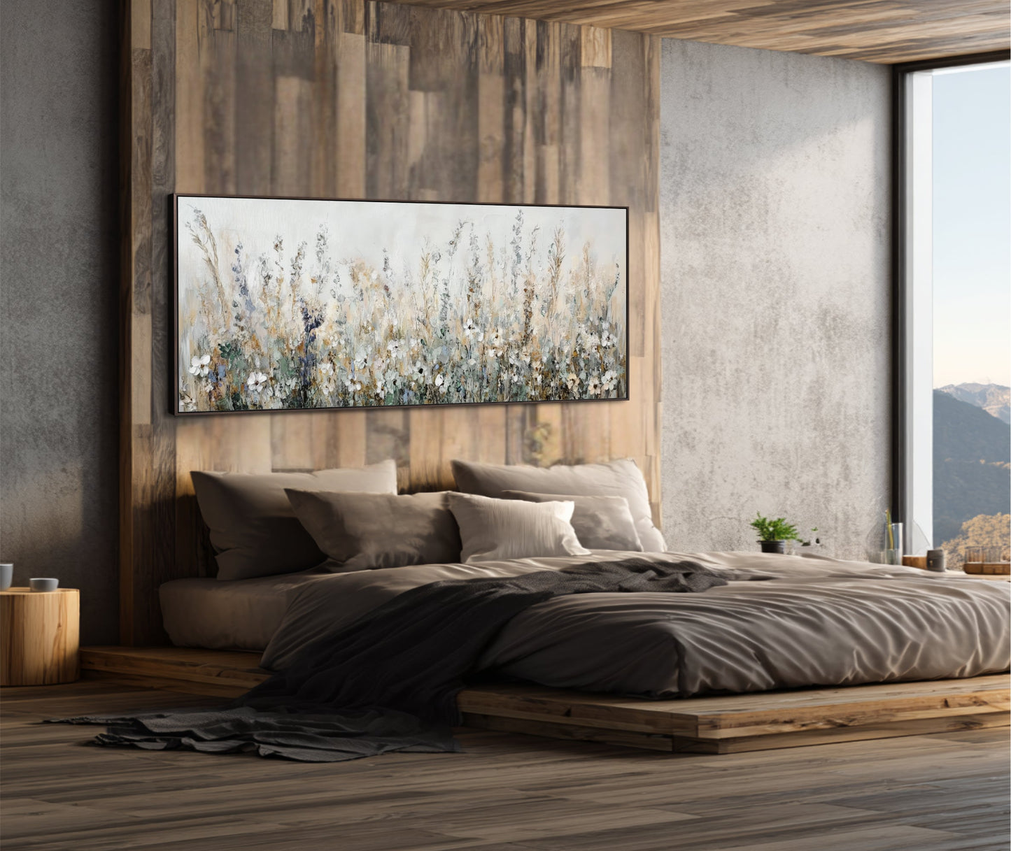 Wildflower Field Landscape Art