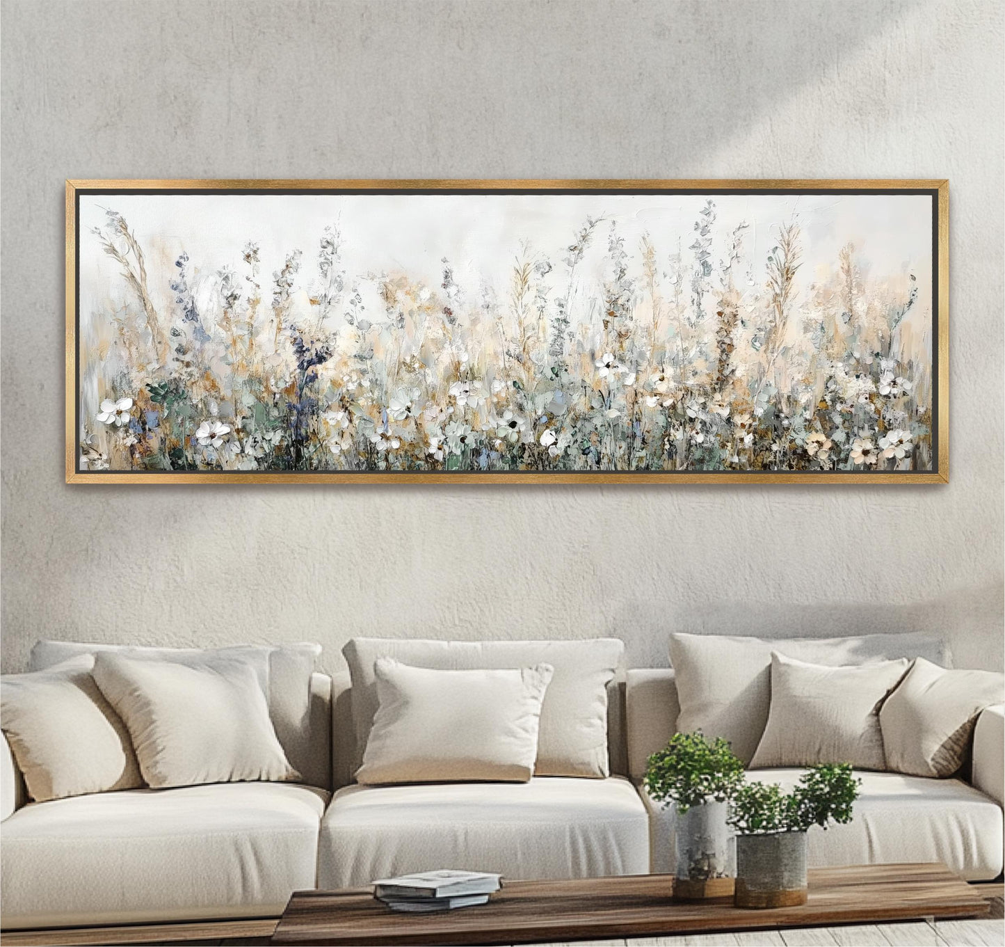 Wildflower Field Landscape Art
