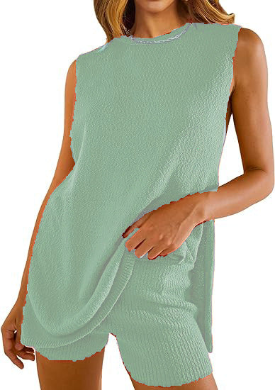 Women's Knit Sweater Shorts Set