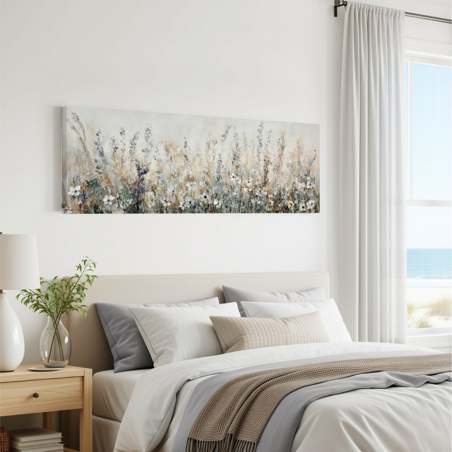 Wildflower Field Landscape Art