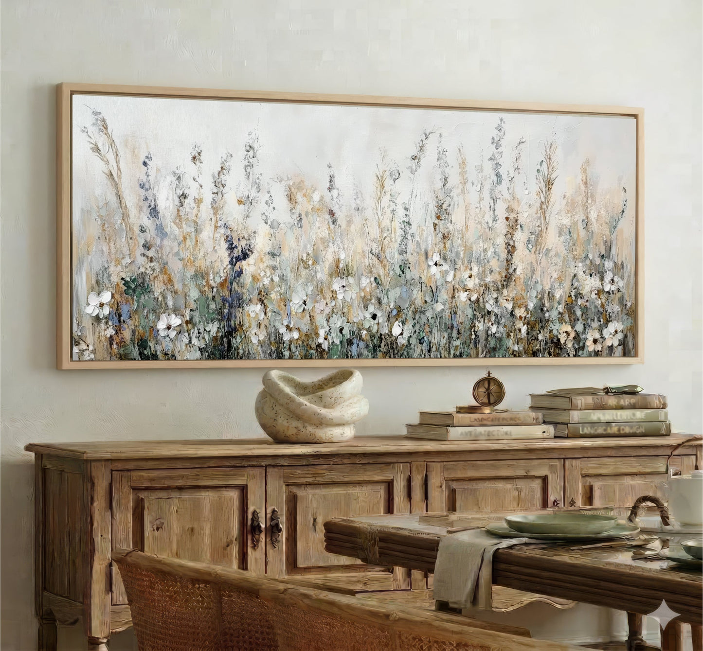 Wildflower Field Landscape Art