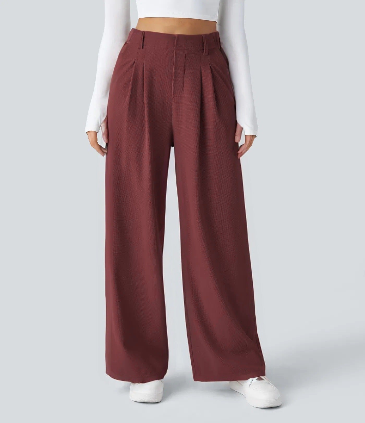 High Waisted Wide Leg Work Pants