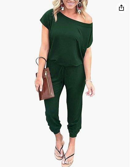 Off-Shoulder Plus Size Jumpsuit