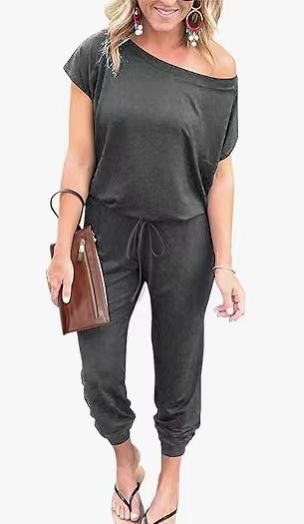 Off-Shoulder Plus Size Jumpsuit
