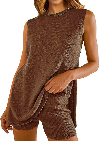 Women's Knit Sweater Shorts Set
