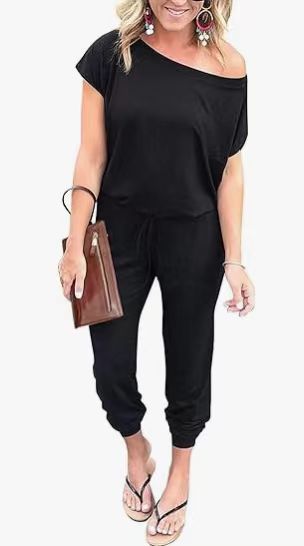 Off-Shoulder Plus Size Jumpsuit