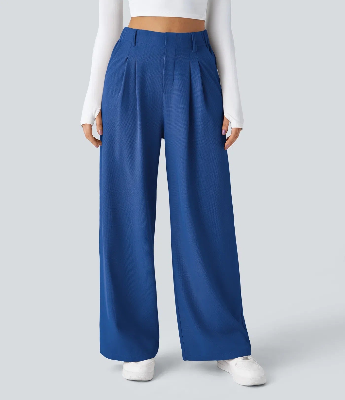 High Waisted Wide Leg Work Pants