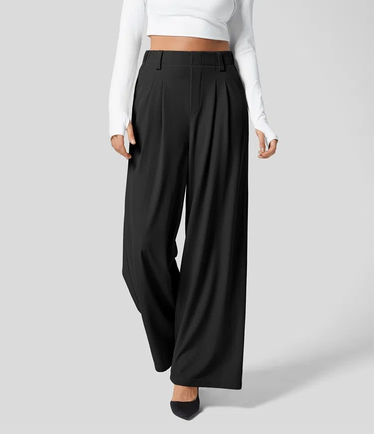 High Waisted Wide Leg Work Pants