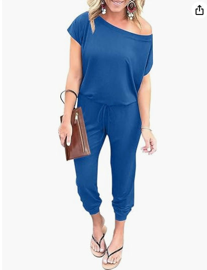 Off-Shoulder Plus Size Jumpsuit