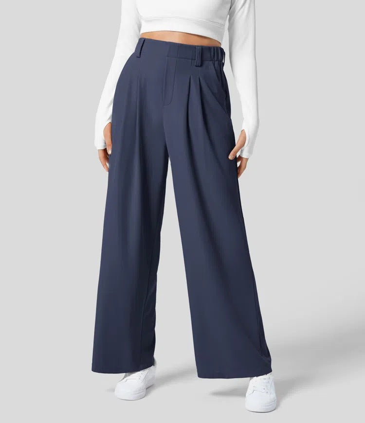 High Waisted Wide Leg Work Pants