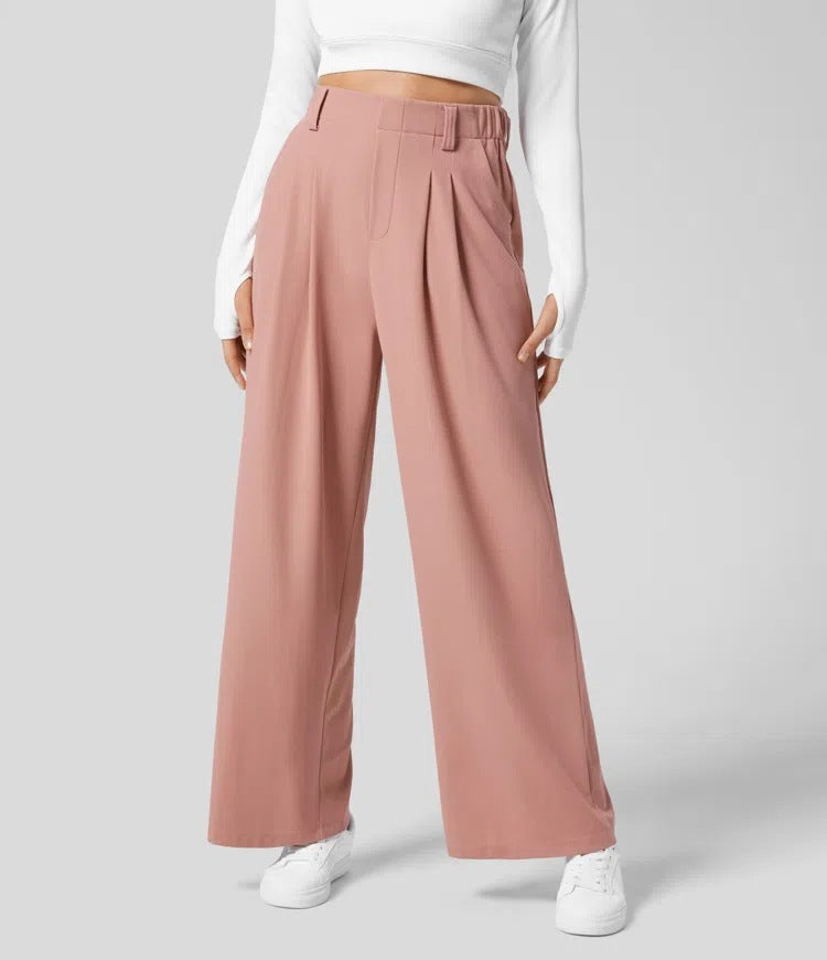 High Waisted Wide Leg Work Pants