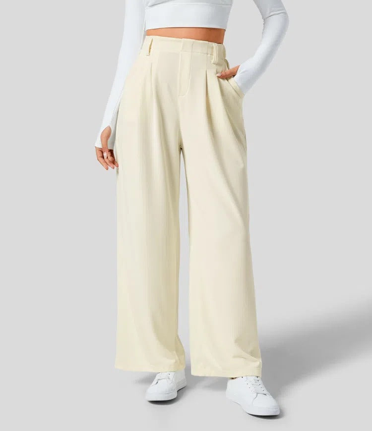 High Waisted Wide Leg Work Pants