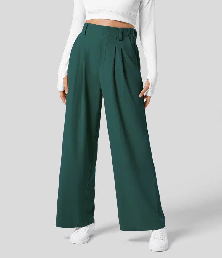 High Waisted Wide Leg Work Pants