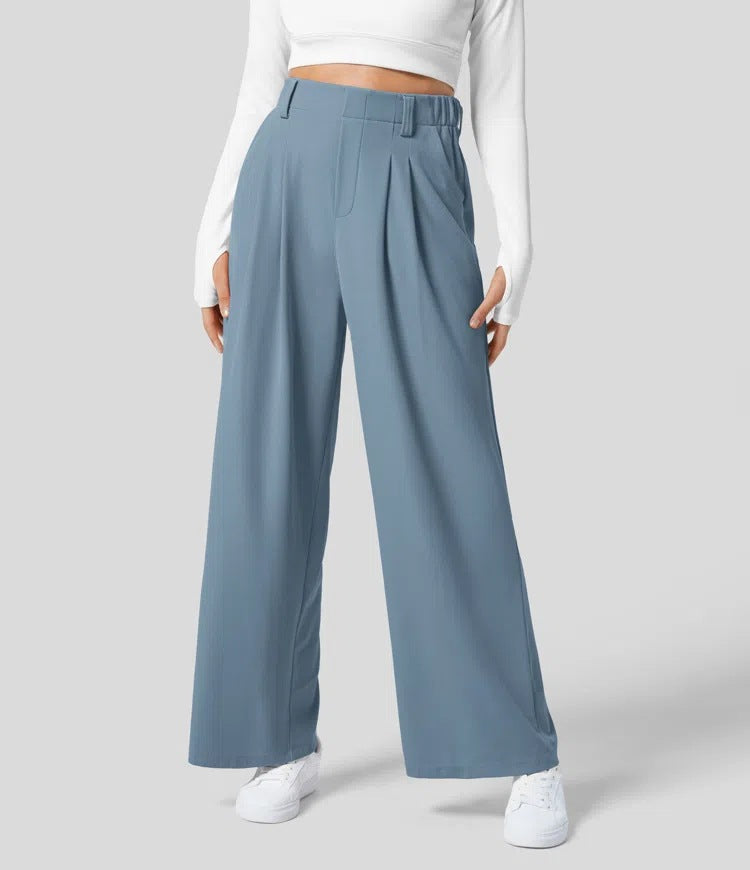 High Waisted Wide Leg Work Pants