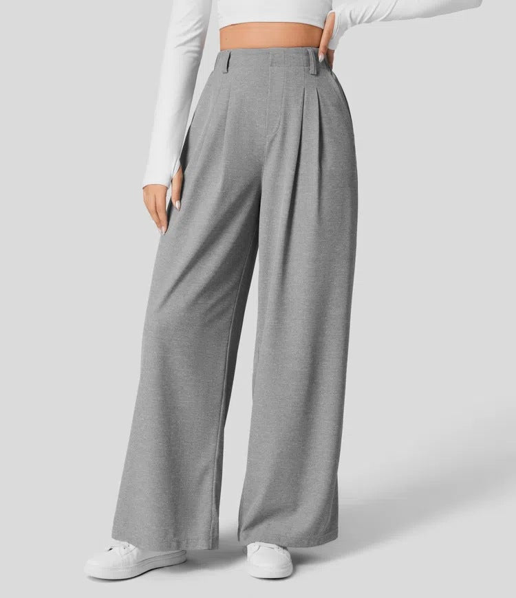 High Waisted Wide Leg Work Pants
