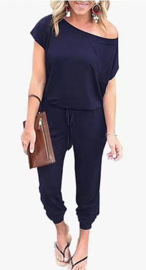 Off-Shoulder Plus Size Jumpsuit