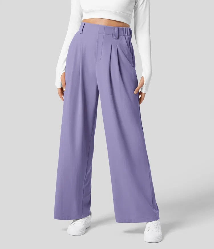 High Waisted Wide Leg Work Pants